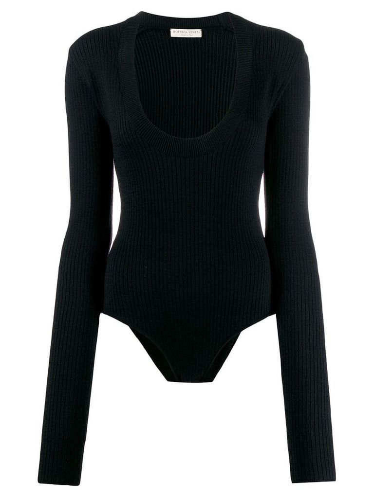 Bottega Veneta deep scoop neck bodysuit - Black