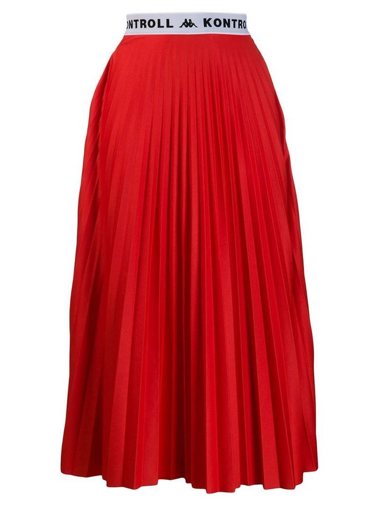 Kappa Kontroll pleated midi skirt - Red