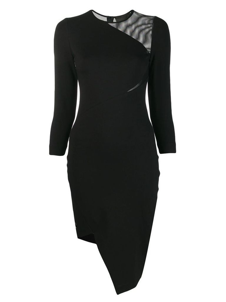 Philipp Plein asymmetric fitted dress - Black