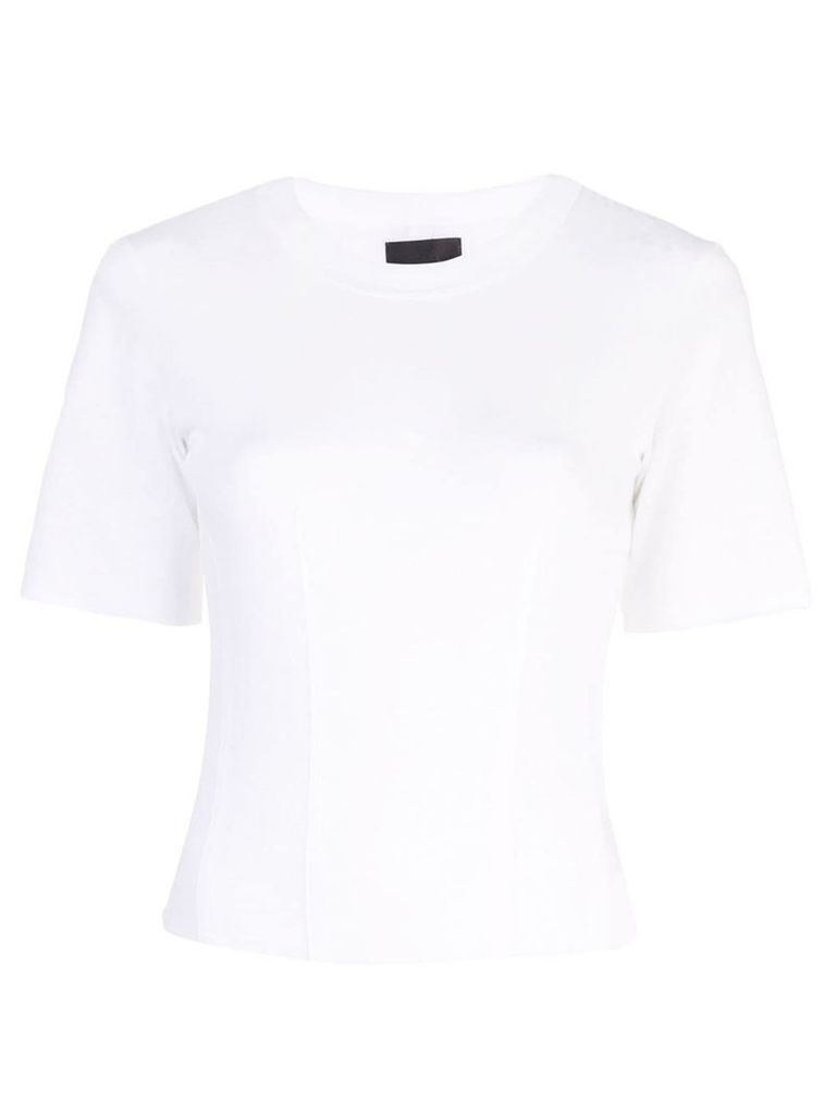 RtA back zip detail T-shirt - White