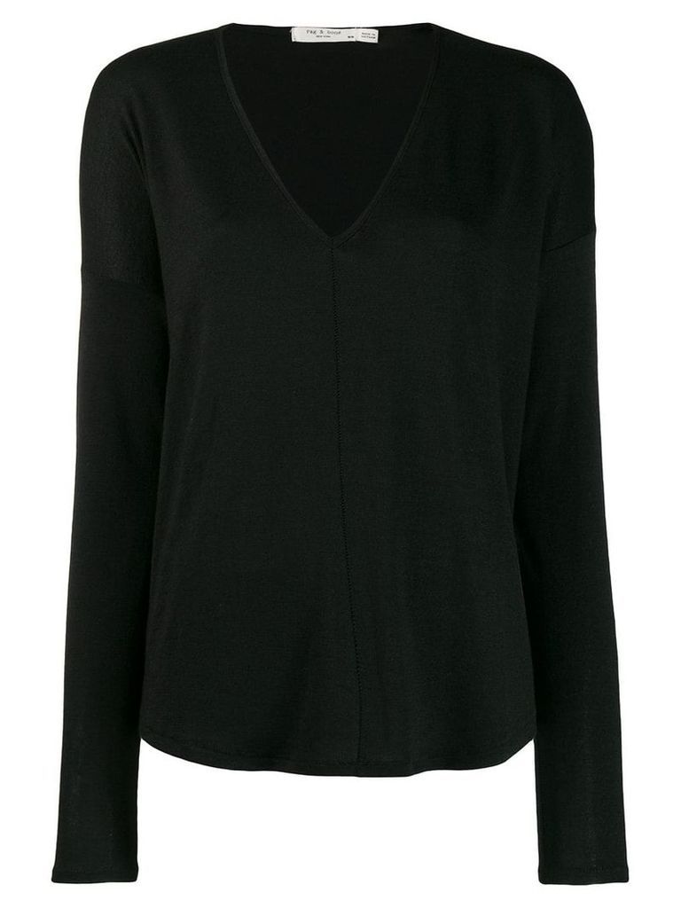 Rag & Bone long-sleeve fitted sweater - Black