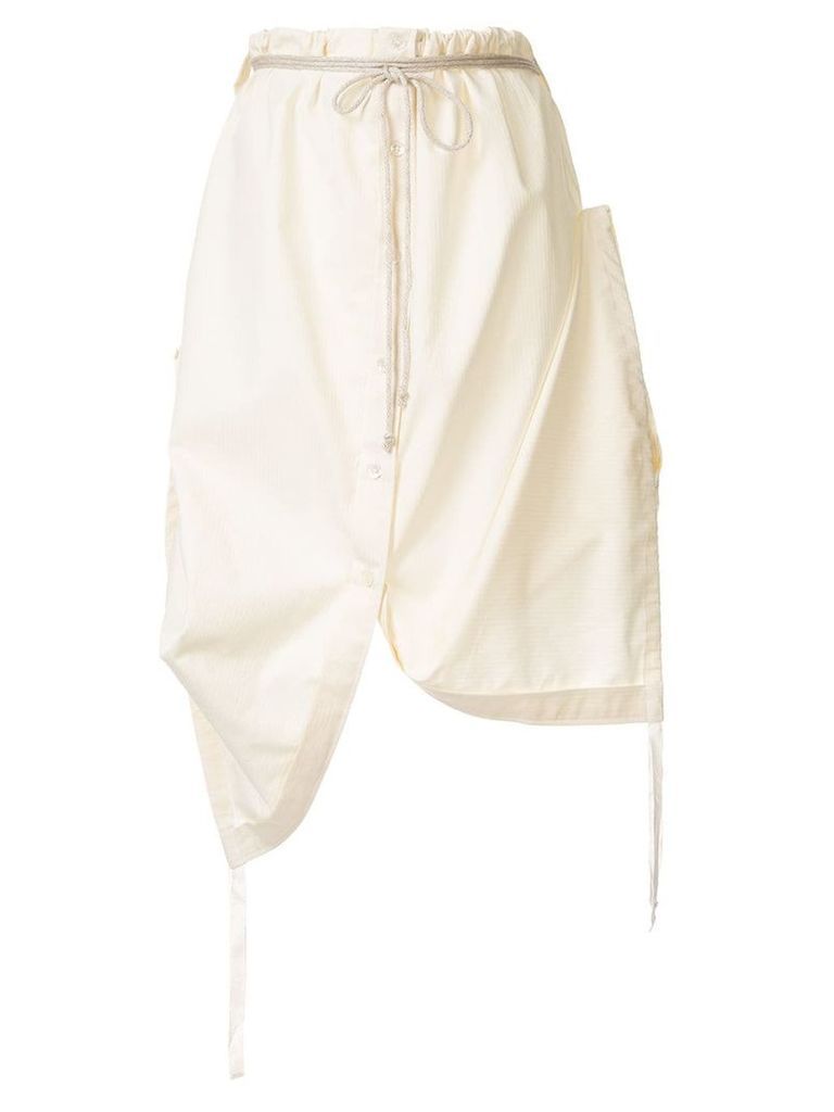 Ann Demeulemeester high waisted buttoned skirt - White