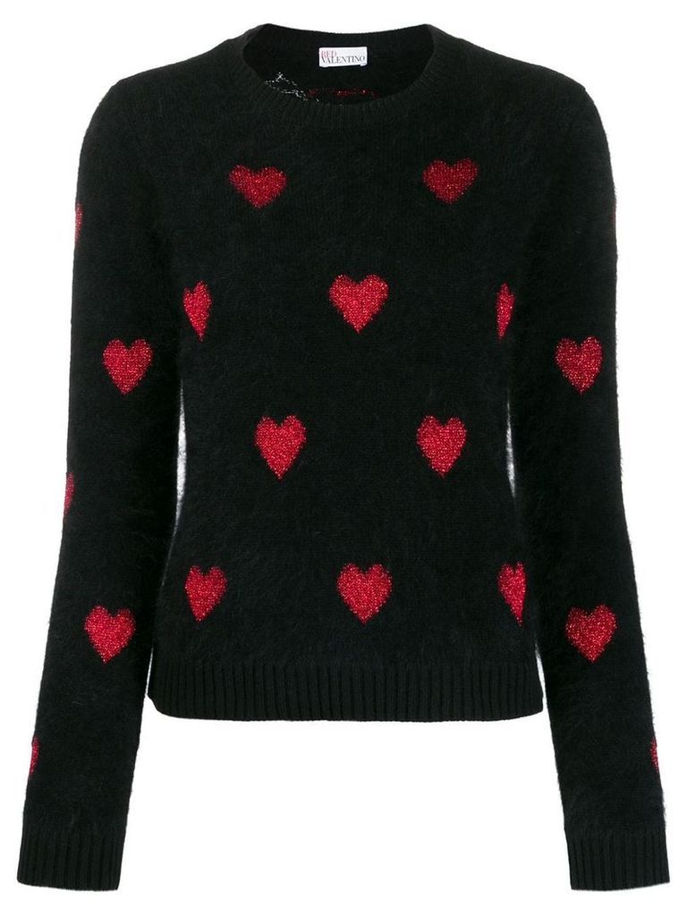 RedValentino metallic hearts jumper - Black