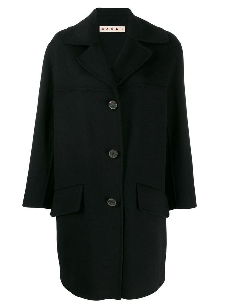 Marni Giubbino welt detail overcoat - Black