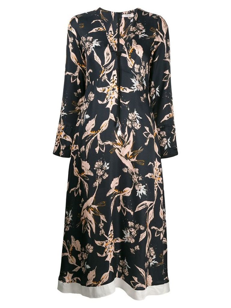 Dorothee Schumacher v-neck floral dress - Blue