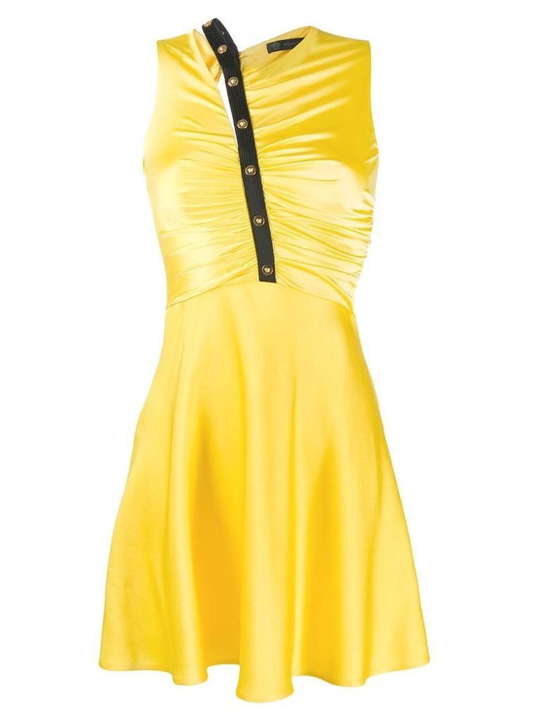 Versace ruched front dress - Yellow
