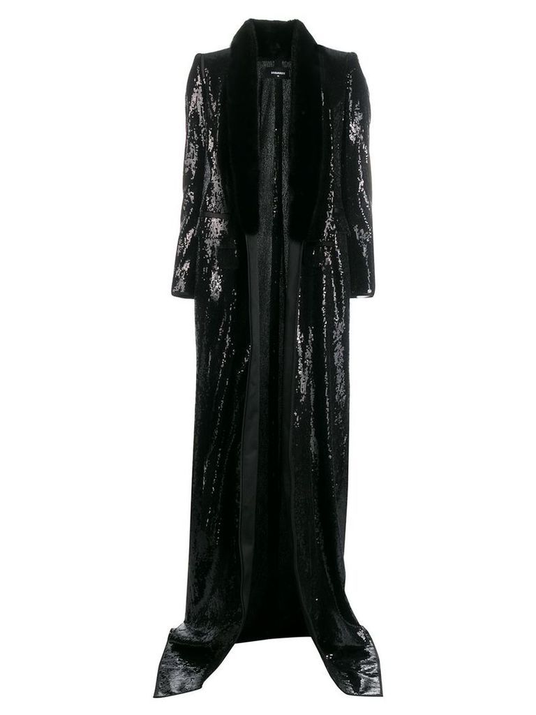 Dsquared2 sequin long coat - Black