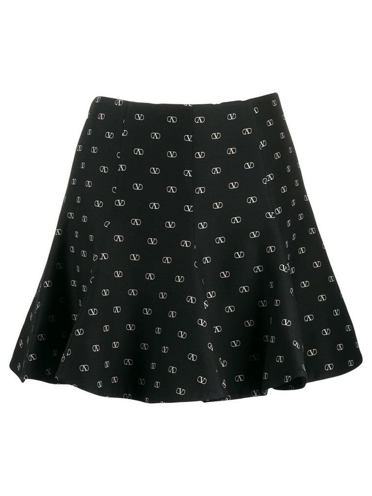 Valentino printed Vlogo mini skirt - Black