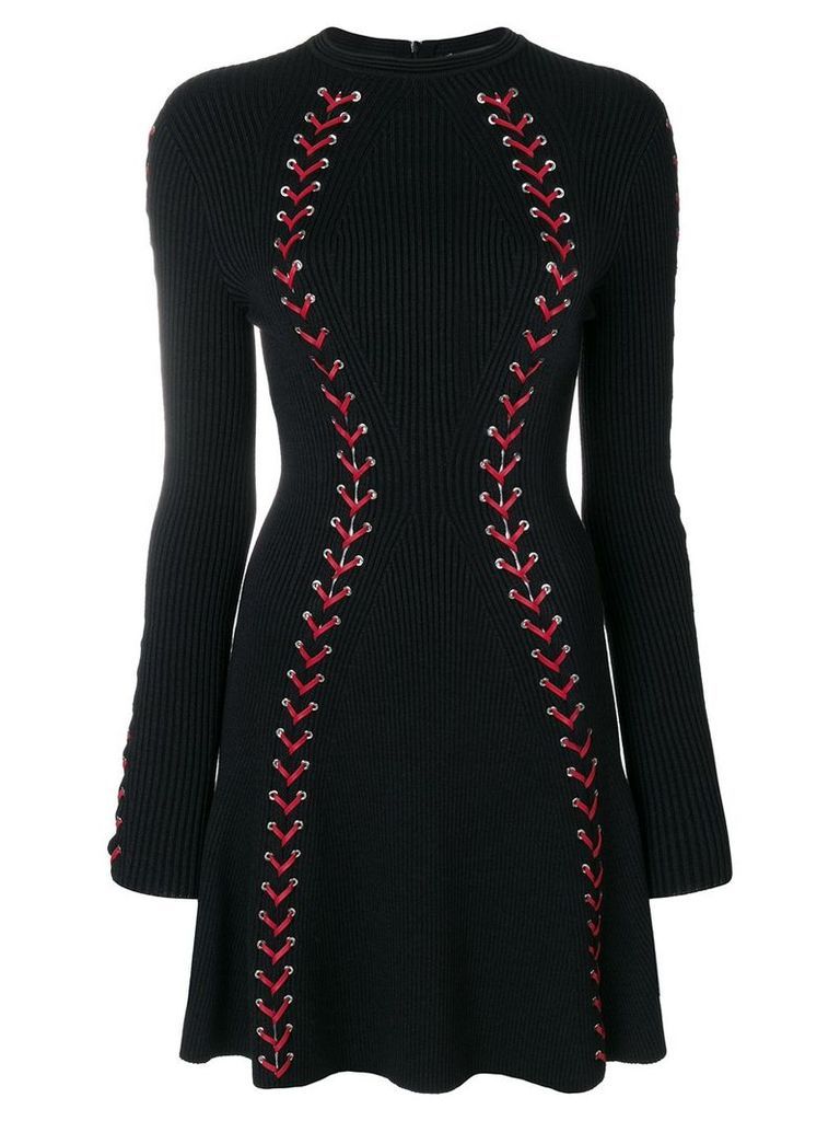 Alexander McQueen bouclé knit mini dress - Black