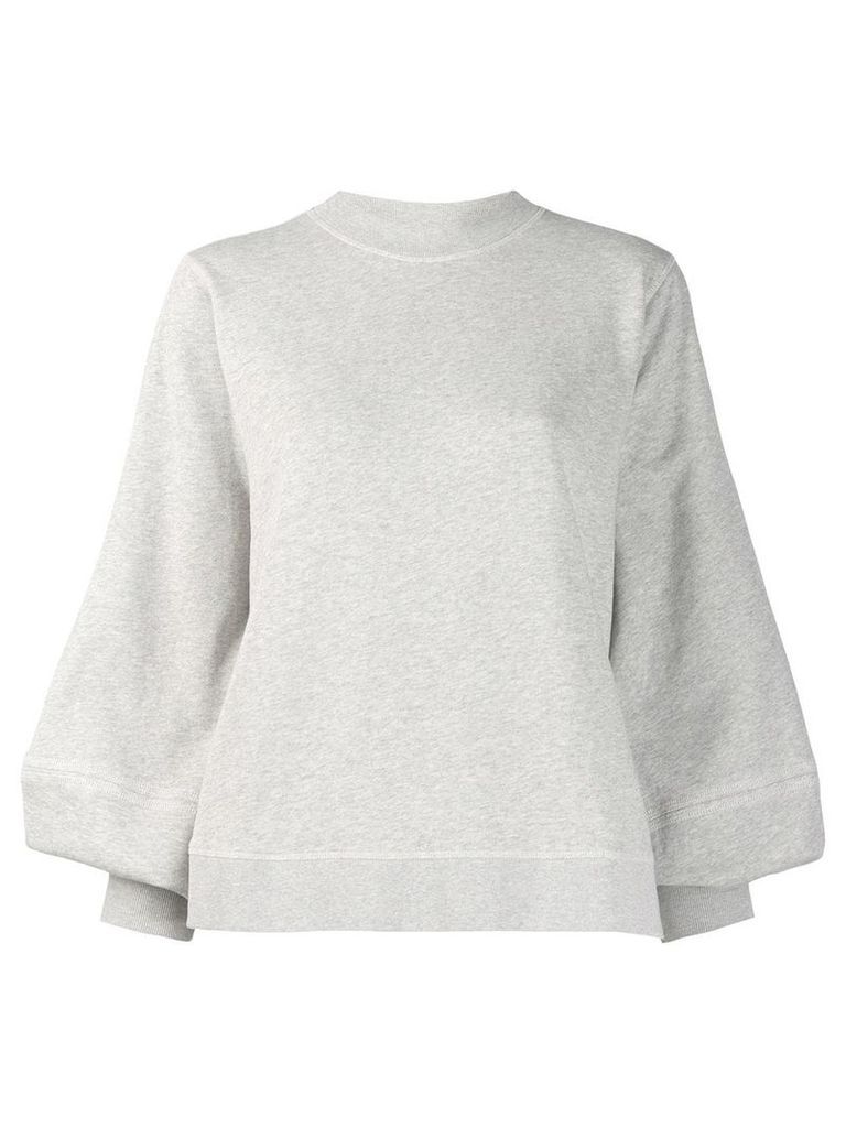 GANNI puff sleeve sweatshirt - Grey