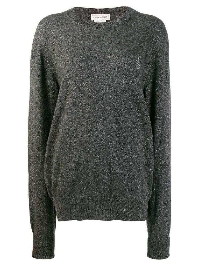 Alexander McQueen skull logo sweater - Grey
