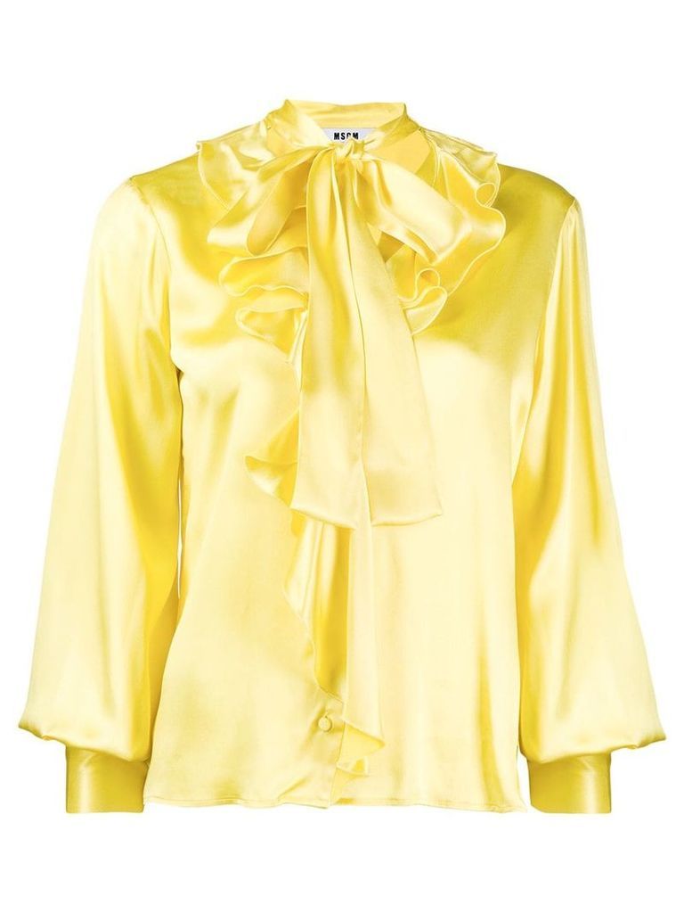 MSGM pussy bow blouse - Yellow