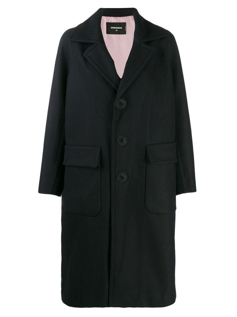 Dsquared2 classic single-breasted coat - Blue