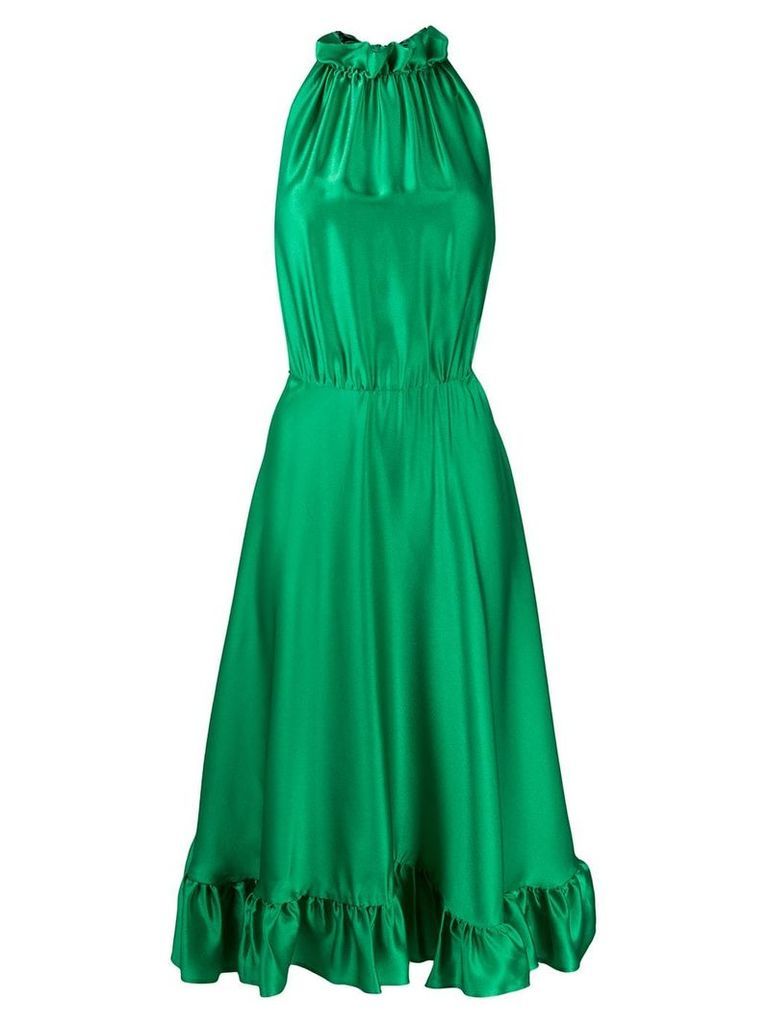 MSGM sleeveless flared midi dress - Green