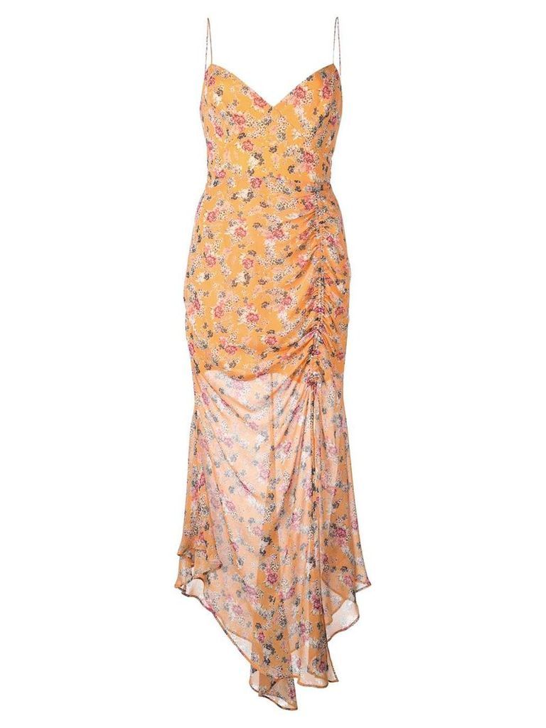 Nicholas floral print dress - ORANGE