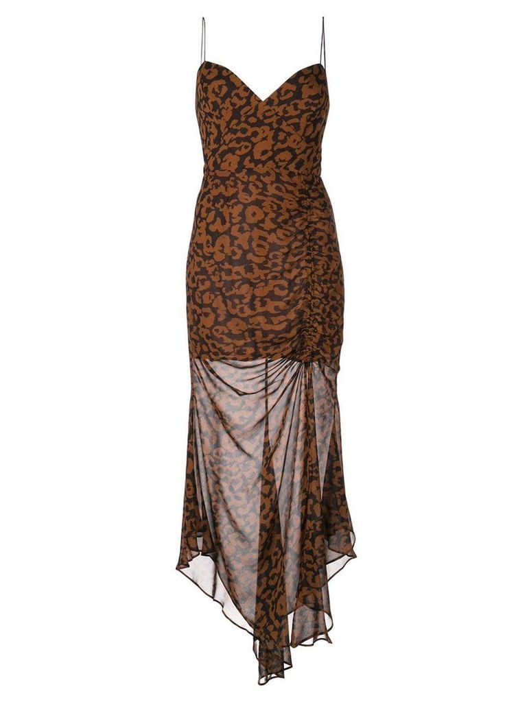 Nicholas leopard print dress - Brown