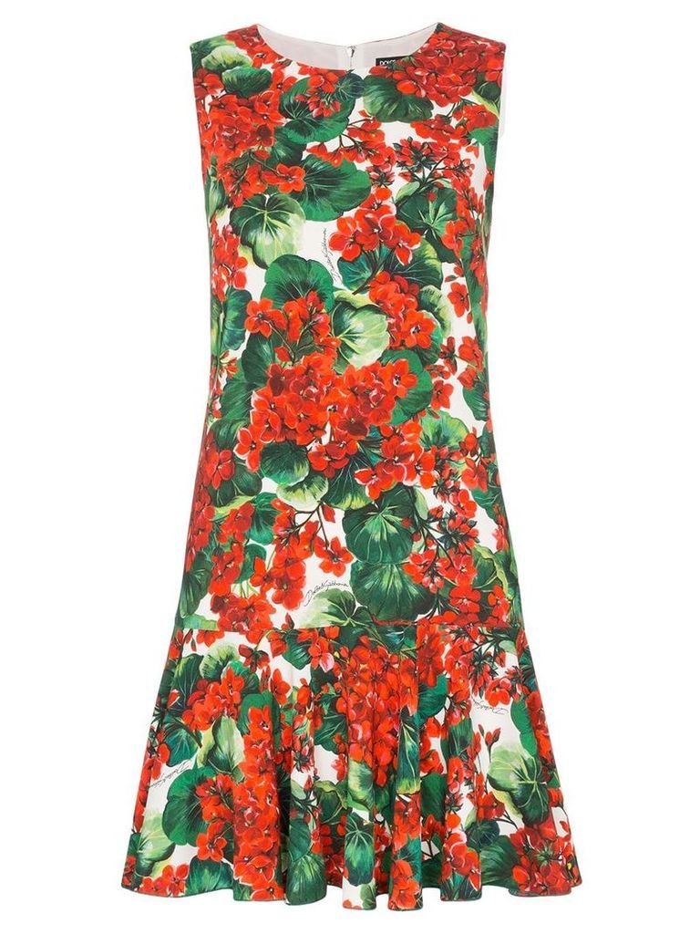 Dolce & Gabbana Cady floral-print dress - Red