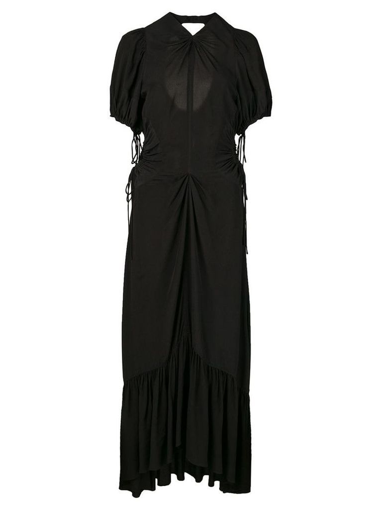 Proenza Schouler Textured Crepe Cinched Dress - Black