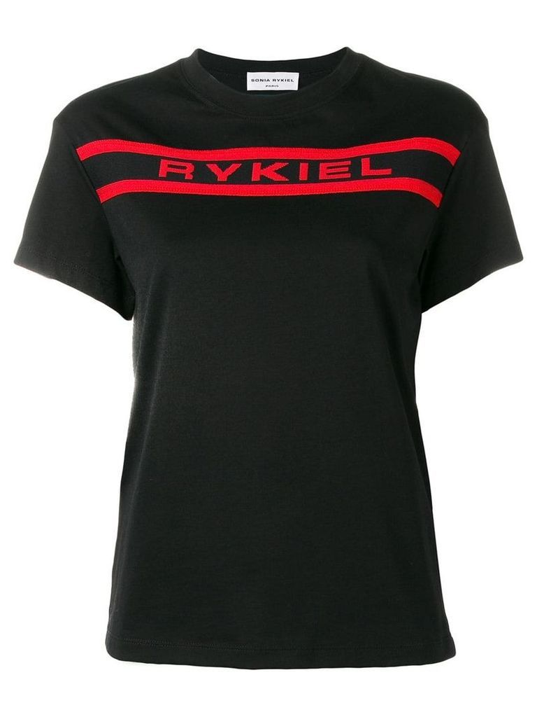 Sonia Rykiel contrast logo T-shirt - Black
