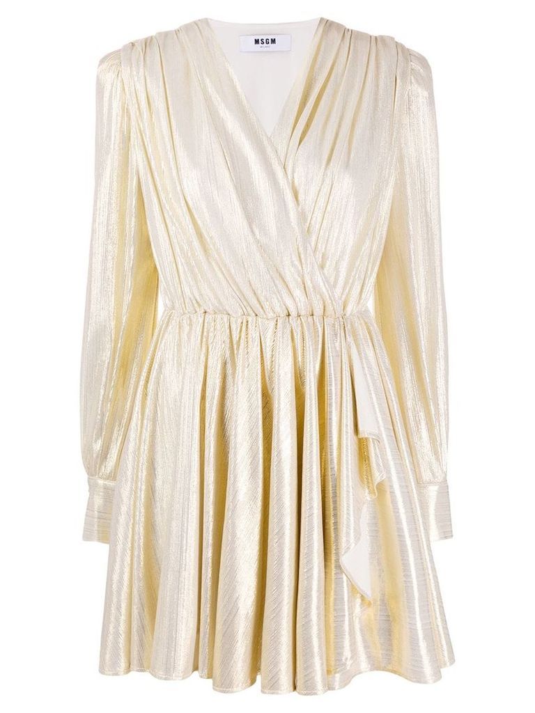 MSGM metallic short dress - GOLD