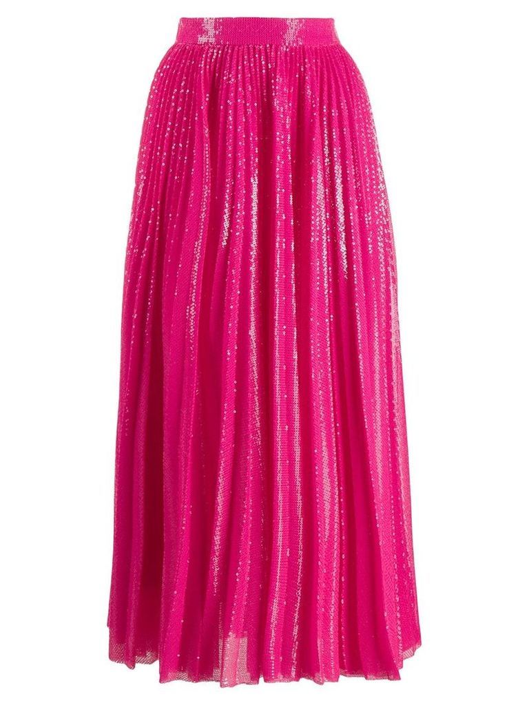 MSGM sequin pleated skirt - PINK