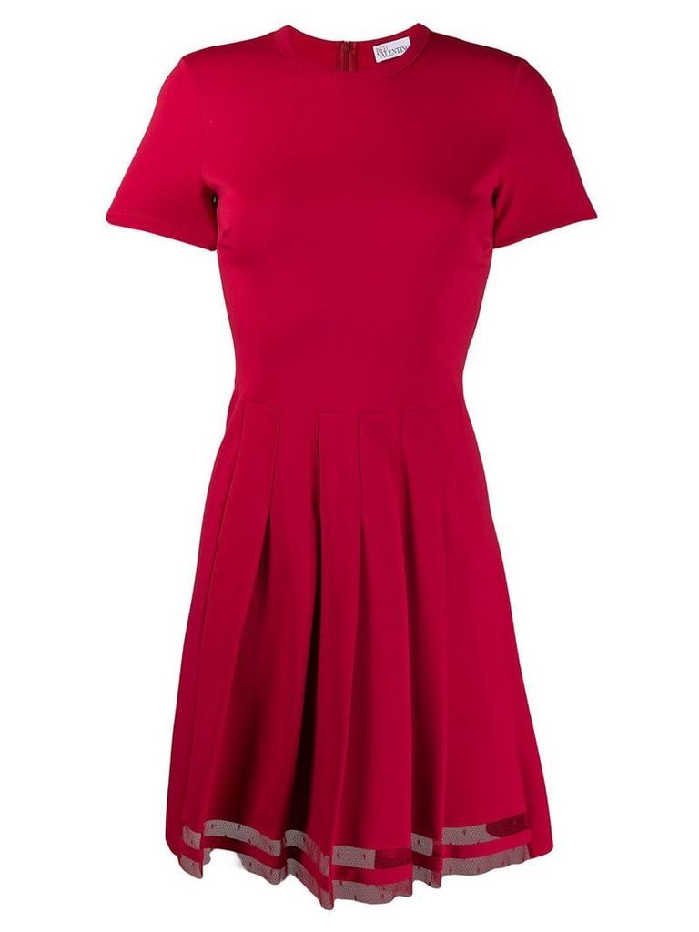 Red Valentino flare pleated dress