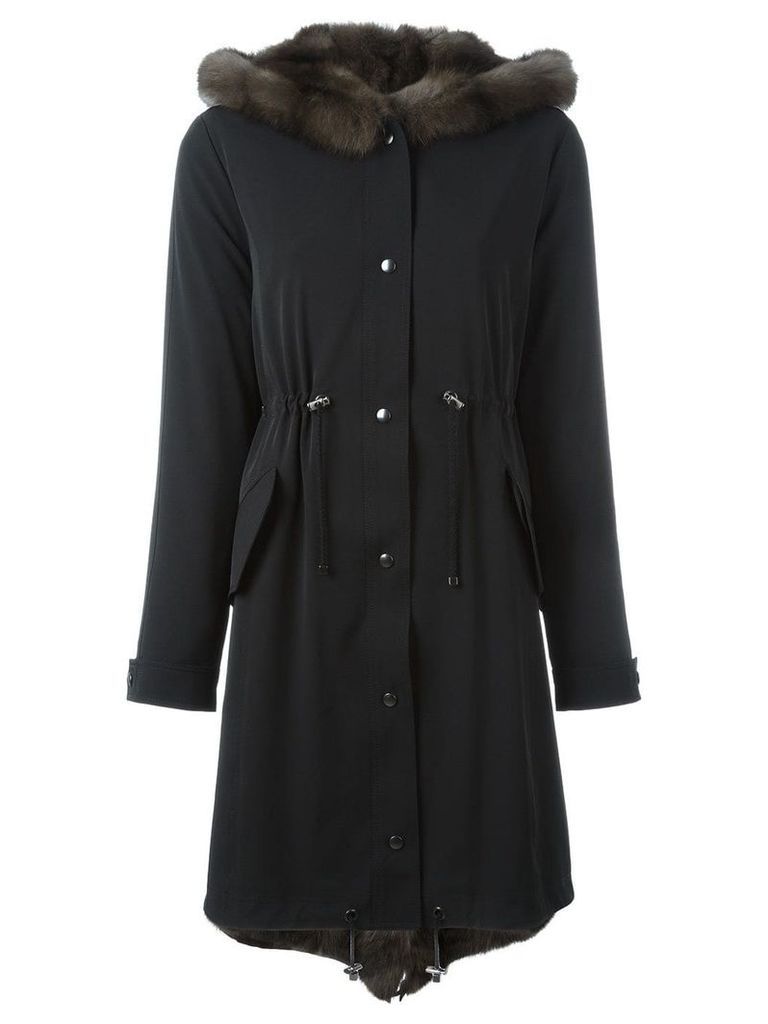 Liska drawstring coat - Black