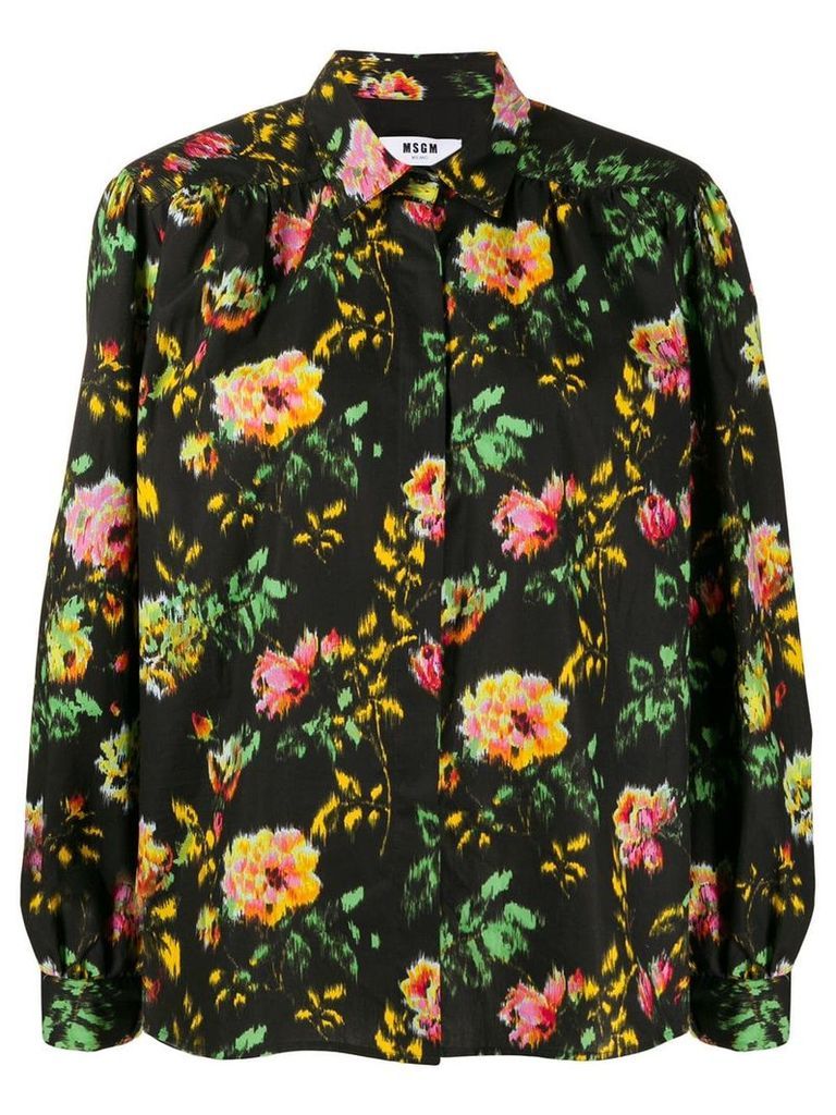 MSGM floral print shirt - Black