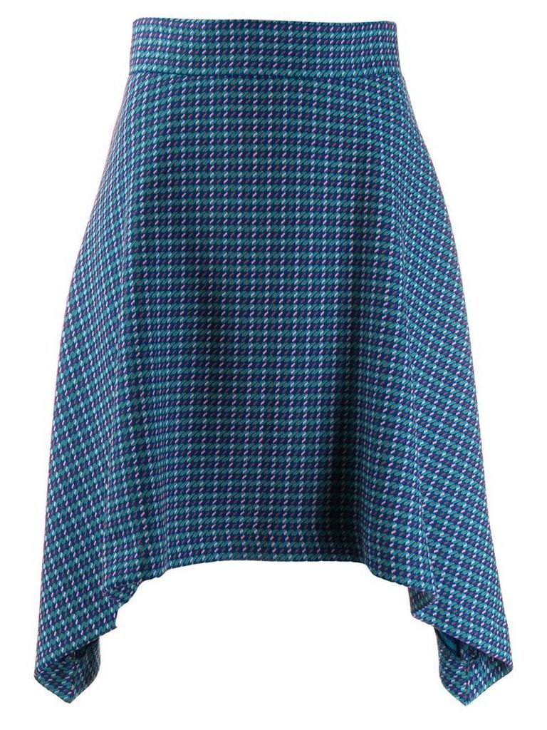 See By Chloé patterned curved skirt - Blue