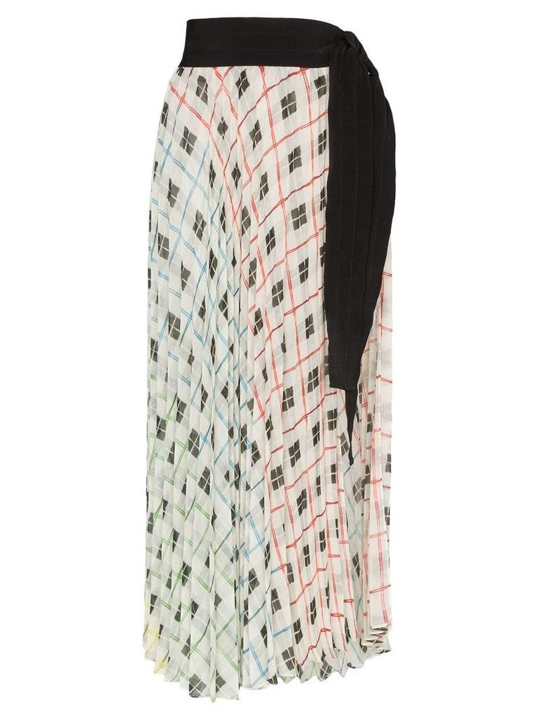 Silvia Tcherassi Blanche layered micro pleat skirt - MULTICOLOURED