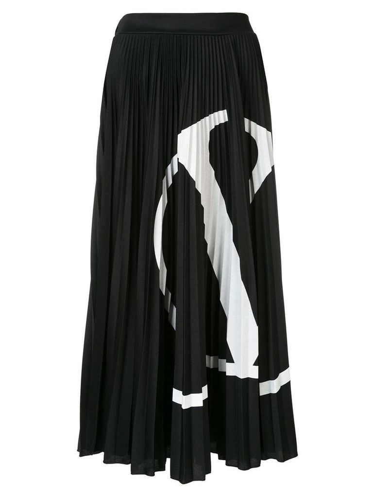 Valentino VLOGO pleated skirt - Black