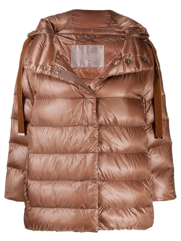 Herno hooded puffer jacket - Brown