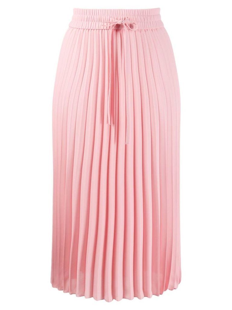 RedValentino drawstring-waist pleated skirt - PINK