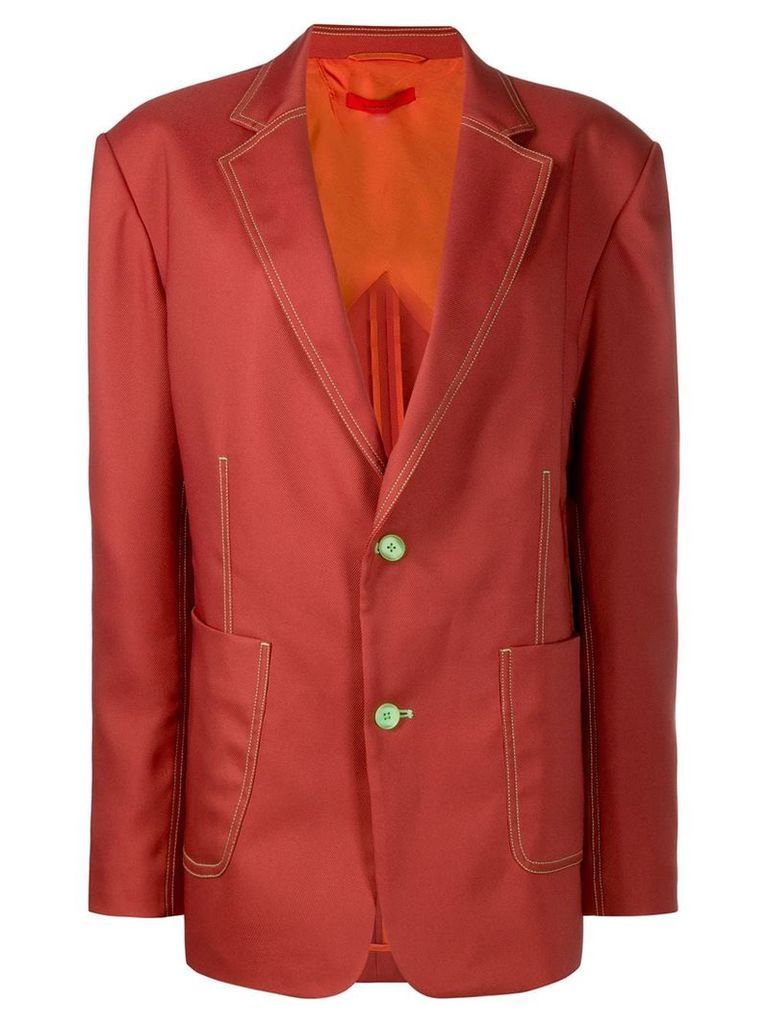 Eckhaus Latta contrast stitch blazer - Red