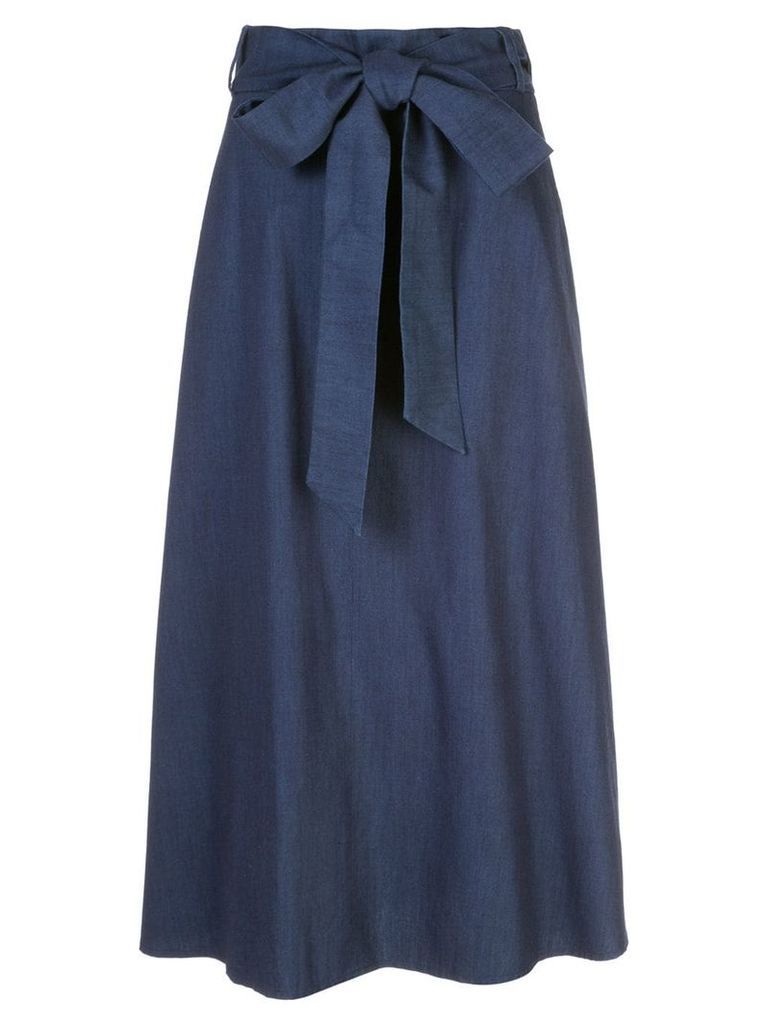 Tibi tie waist A-line skirt - Blue