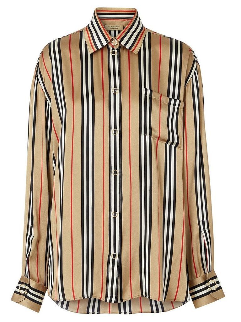 Burberry Icon oversized shirt - Brown