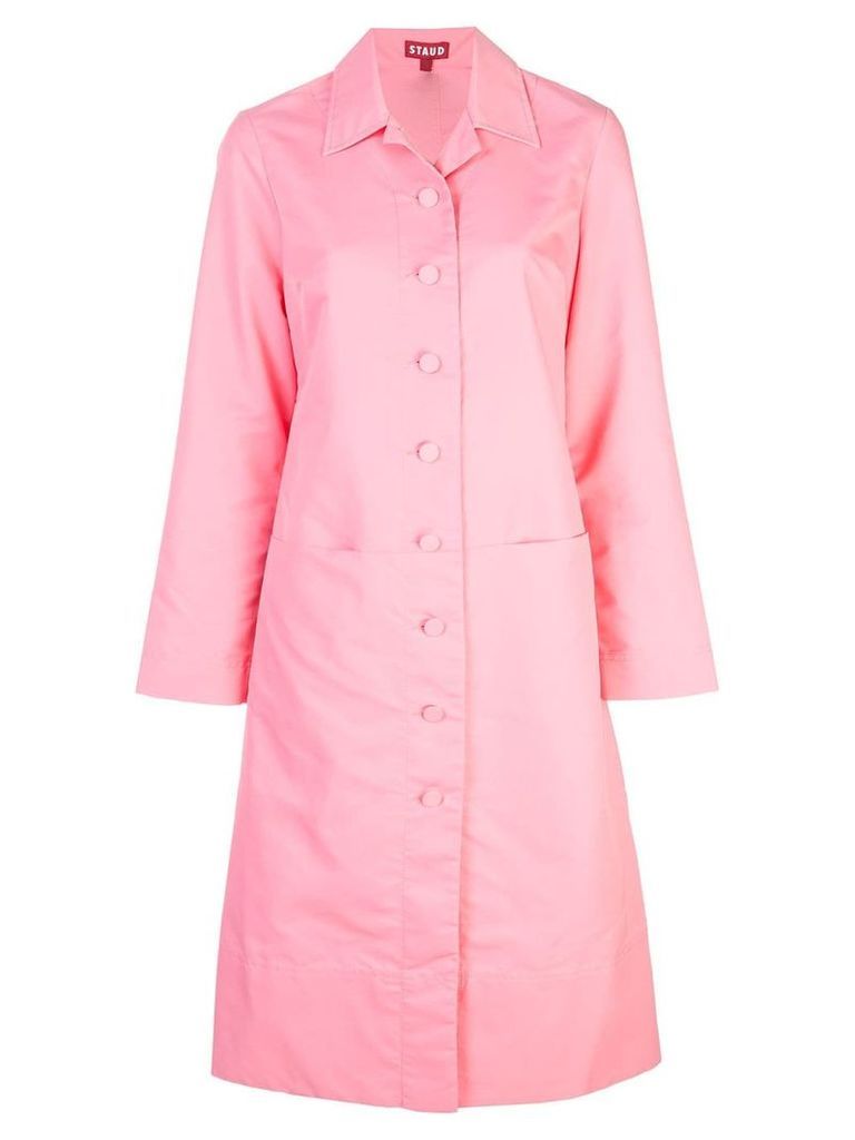 Staud buttoned trench coat - PINK