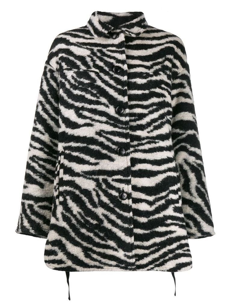 IRO zebra print fitted coat - Black