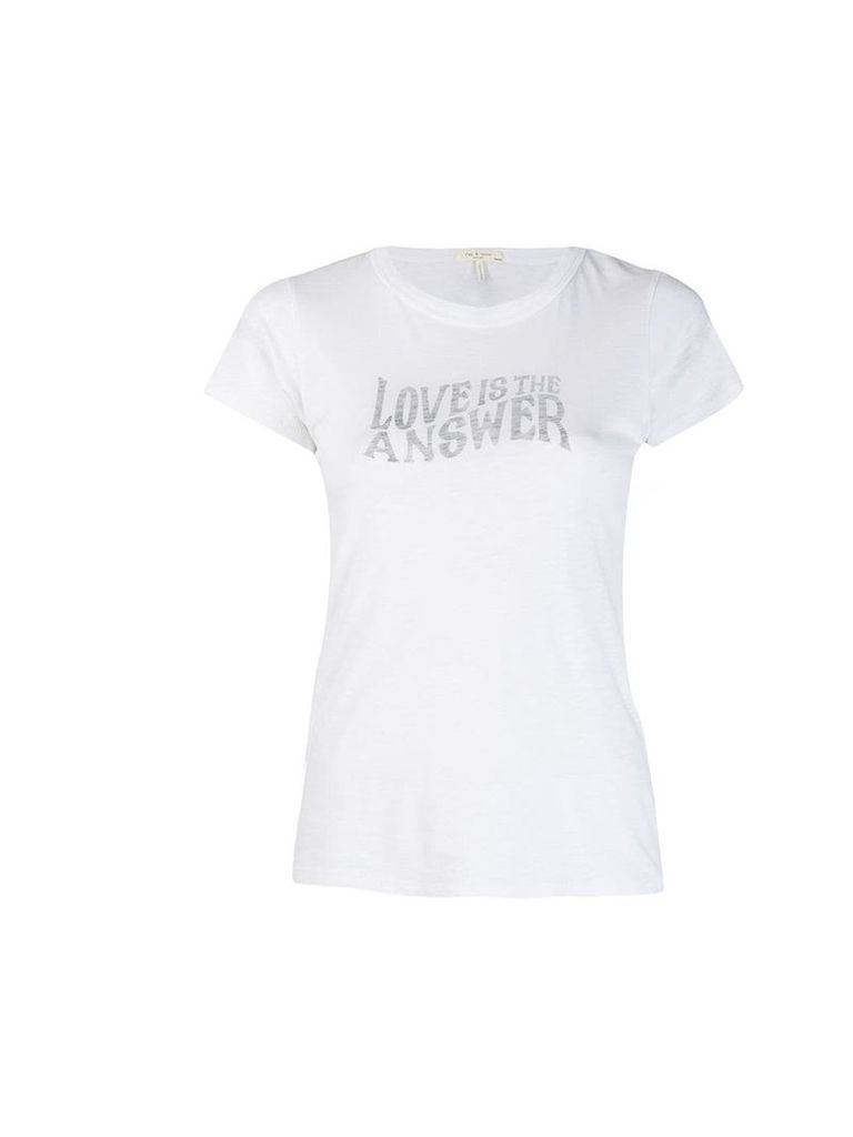 Rag & Bone Love is the Answer print T-shirt - White