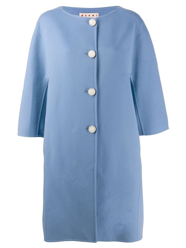 Marni three-quarter length sleeve coat - Blue