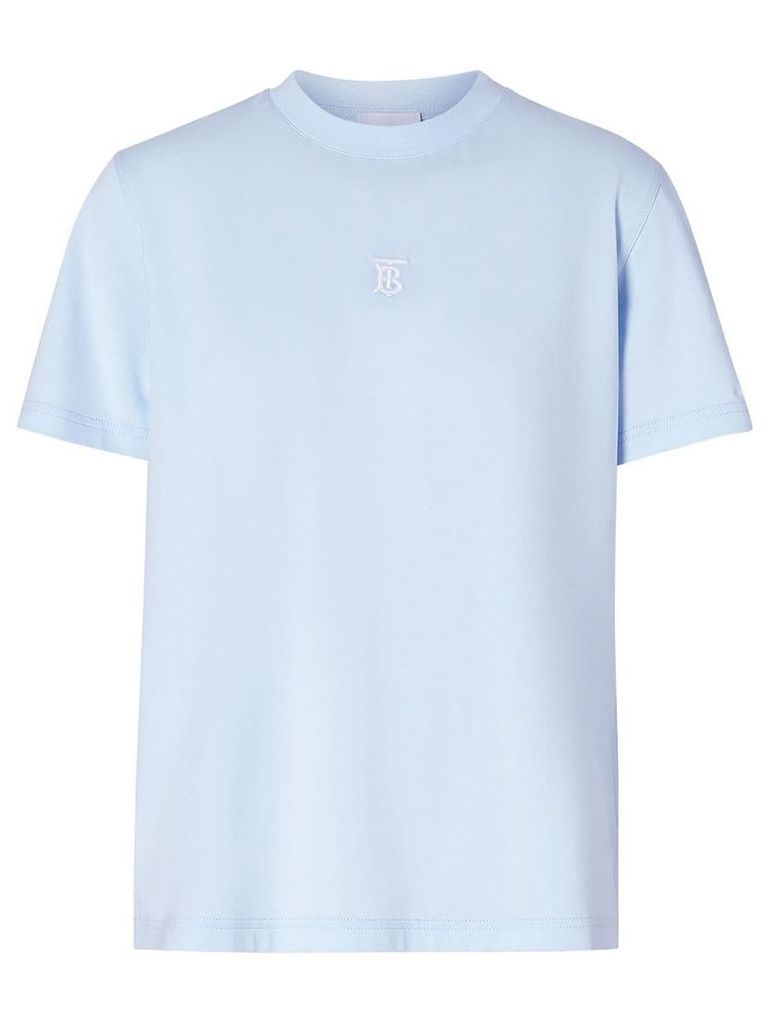 Burberry Monogram Motif Cotton T-shirt - Blue