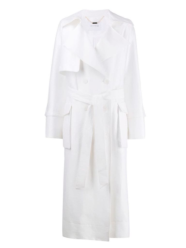 CAMILLA AND MARC belted double-breasted coat - White