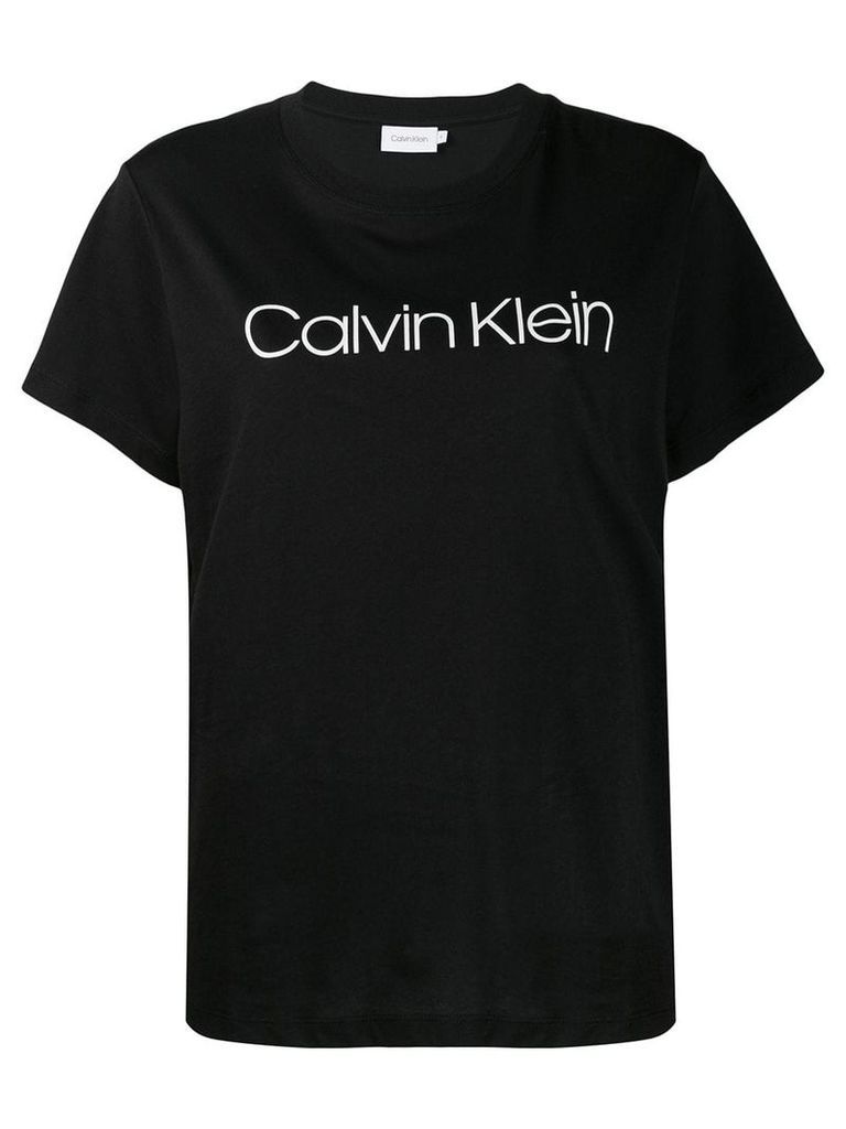 Calvin Klein logo print crew neck T-shirt - Black