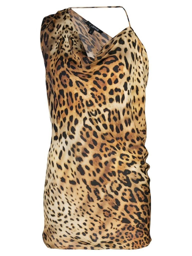 Cushnie leopard-print top - Brown