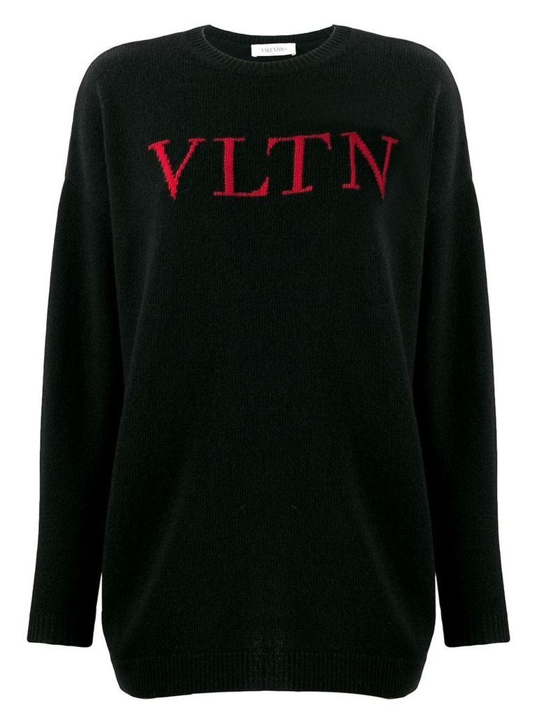 Valentino VLTN logo knitted sweater - Black