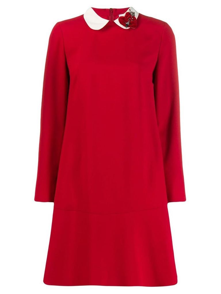 Red Valentino Heart collar mini dress