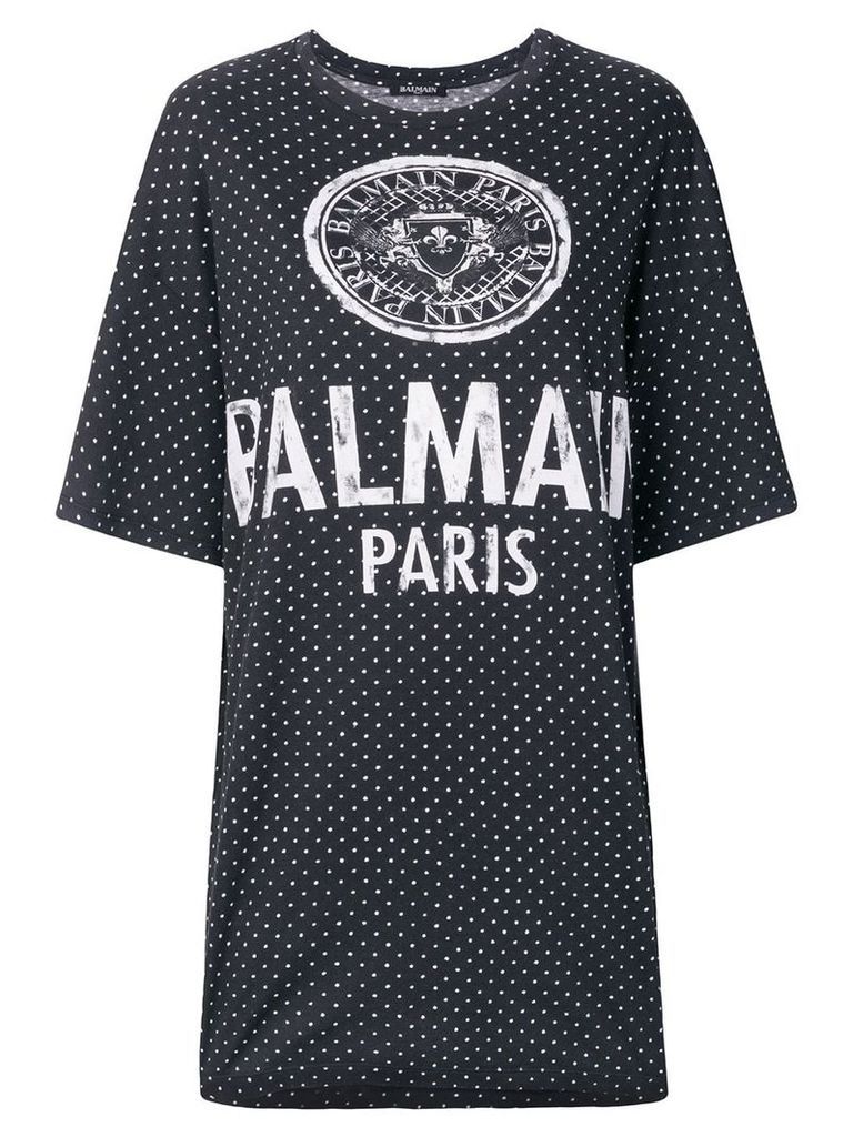 Balmain logo print T-shirt - Black