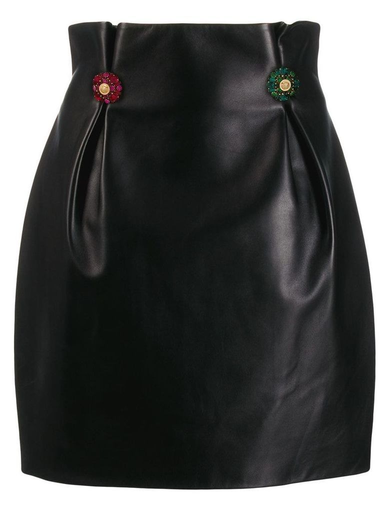 Versace crystal-embellished mini skirt - Black