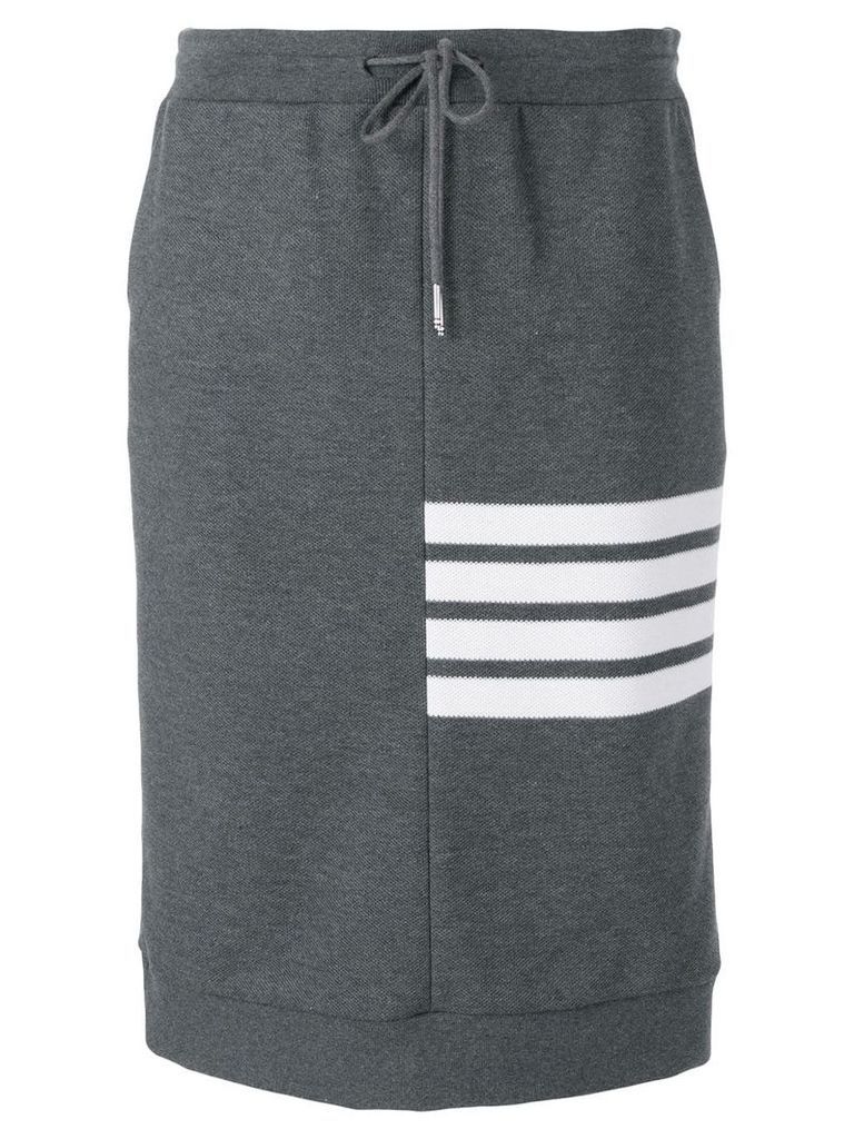 Thom Browne 4-Bar Double Face Sack Skirt - Grey