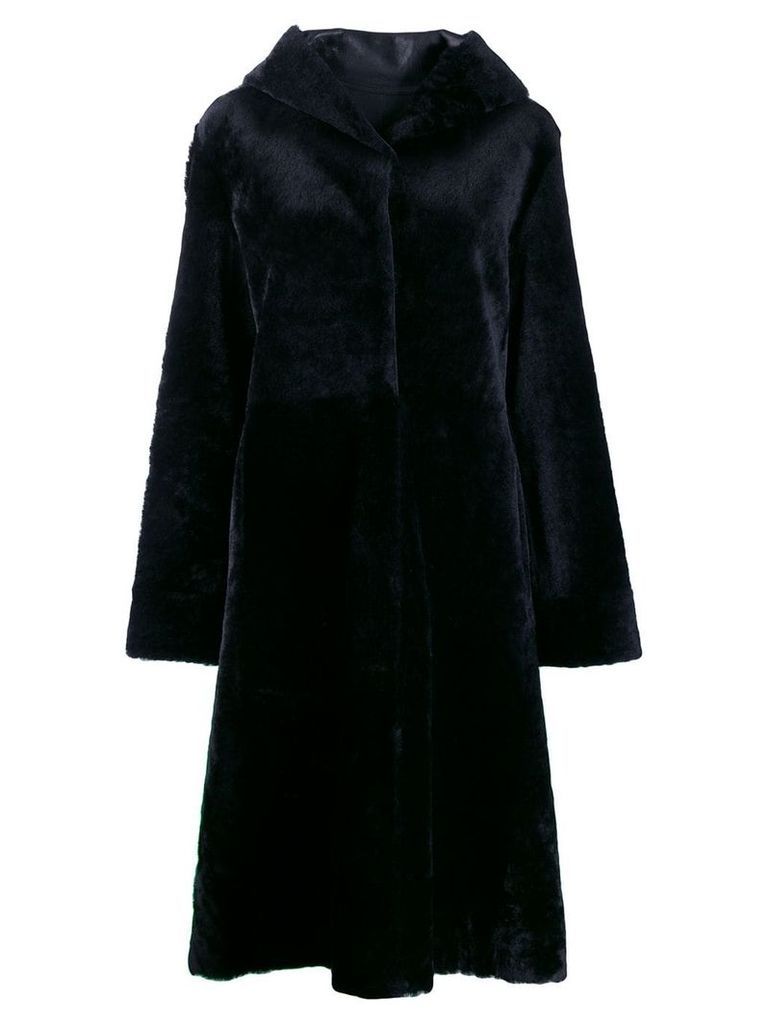 Liska hooded fur coat - Black